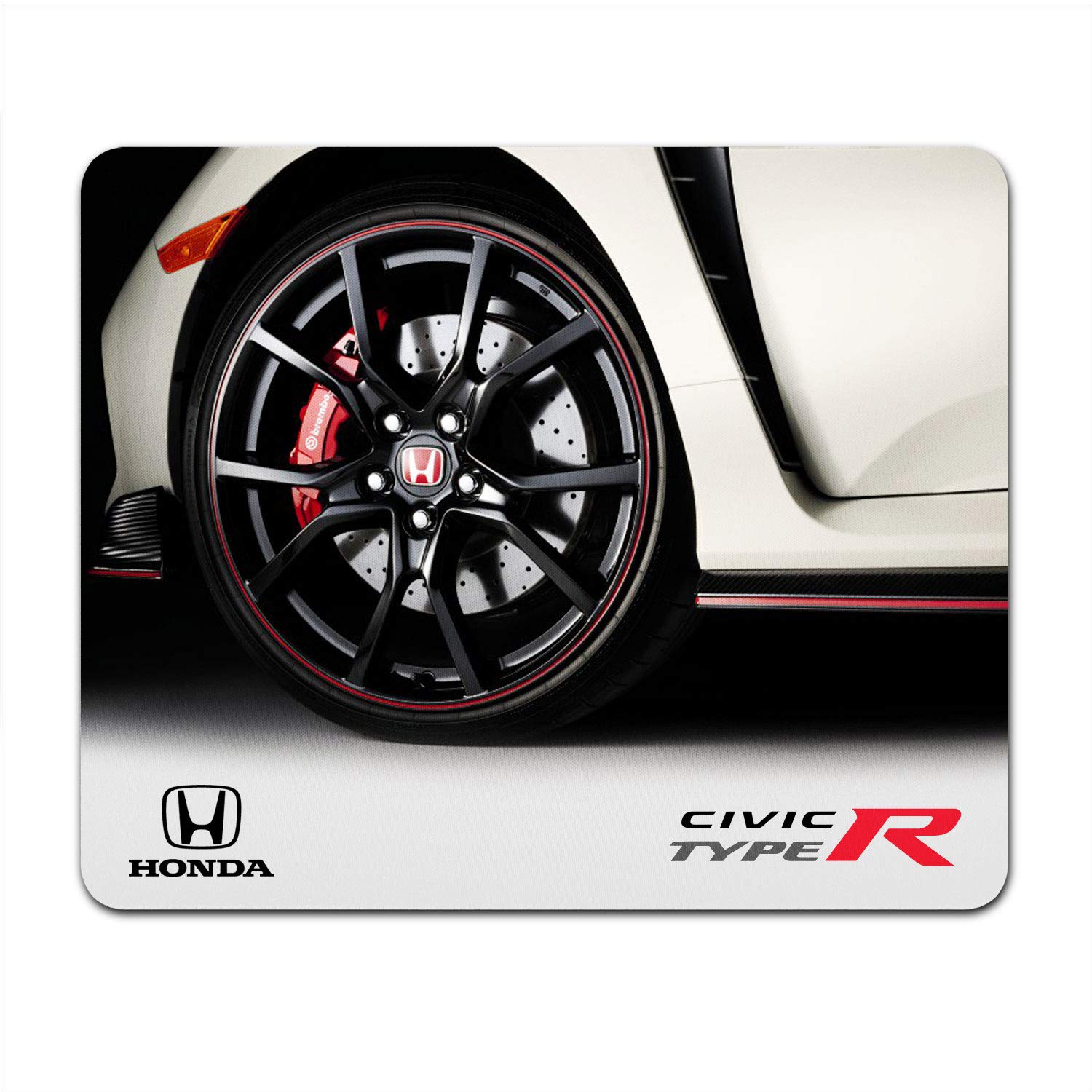 Honda Civic Type-R Racing Wheel Design Gaming Mouse Pad - Non-Slip Rubber Base for PC, Laptop, Office & Home Use - Perfect for Racing Enthusiasts and Car Lovers