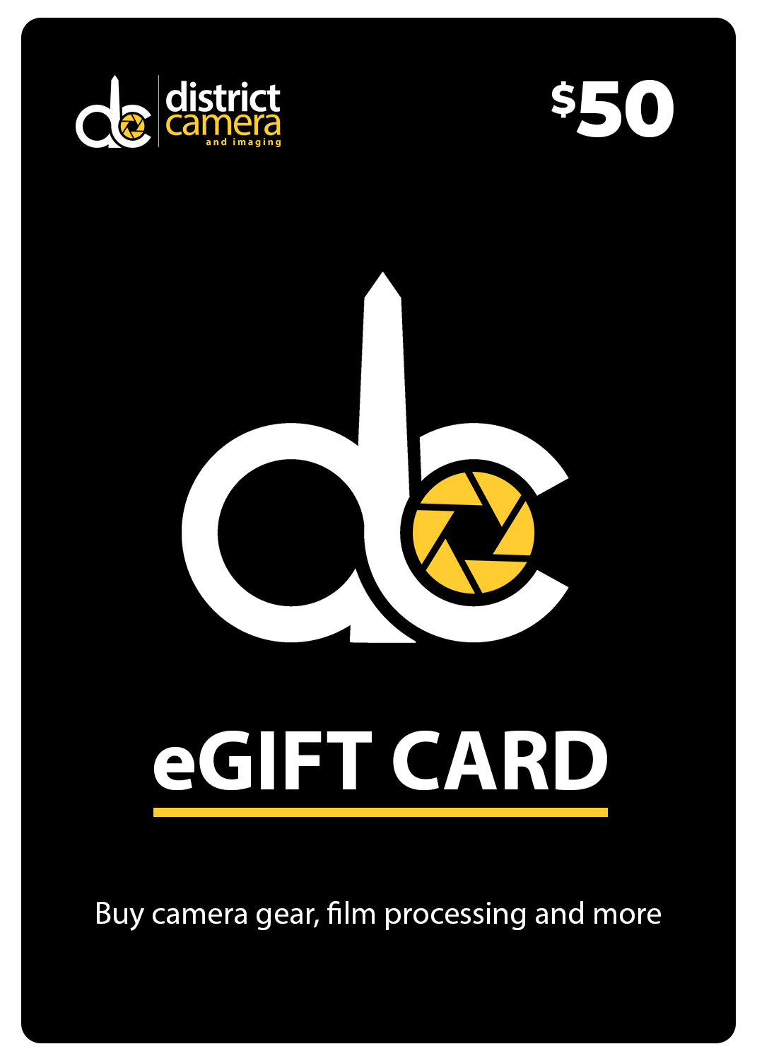District Camera eGift Card - Digital Email Delivery | Perfect for Photography Enthusiasts & Gift Giving Occasions