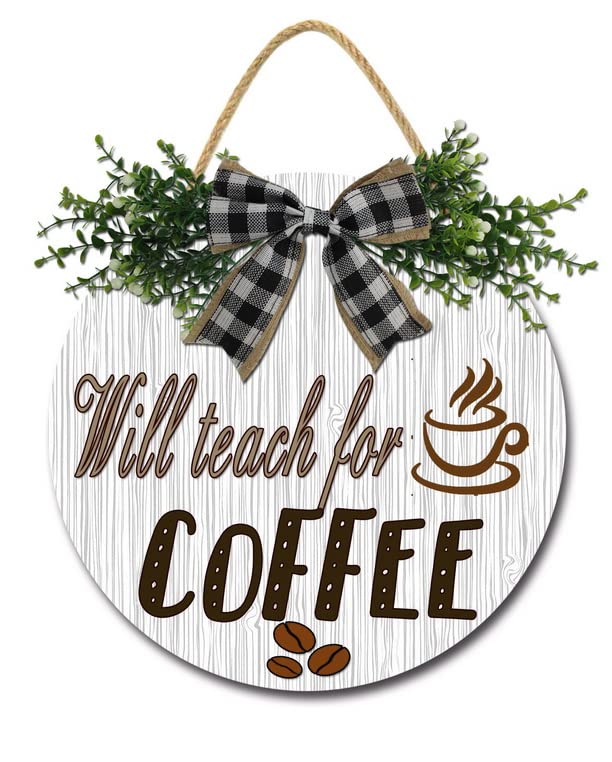 Wooden Coffee Signs Wall Art - Rustic Coffee Love Bar Decor for Cafe, Kitchen & Coffee Corner | Perfect Gift for Coffee Lovers & Baristas | Home & Office Decoration