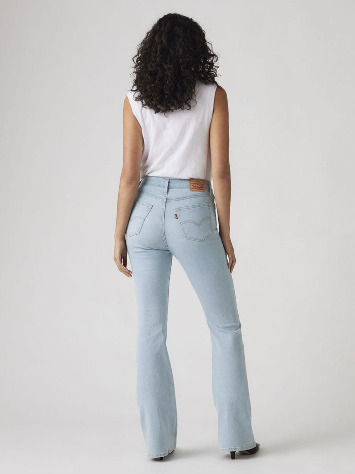 Levi's Women's 726 High Rise Flare Jeans in Eternal Indigo Light Blue - Perfect for Casual Wear, Office Outfits & Weekend Styling