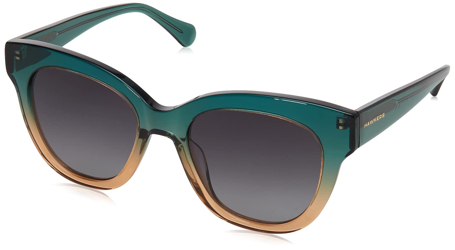 HAWKERS Audrey Women's Sunglasses - Green Champagne Frame UV Protection - Perfect for Beach, Driving & Outdoor Activities