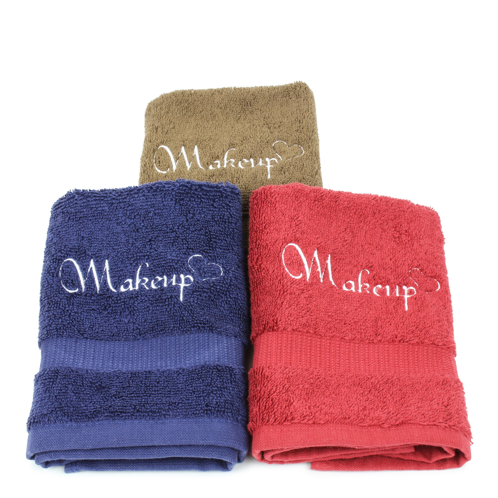 6 Pack Premium Turkish Cotton Makeup Remover Washcloths - 13x13 Inches, Soft & Reusable for Gentle Cleansing - Perfect for Travel, Gym & Daily Skincare Routine (Black)