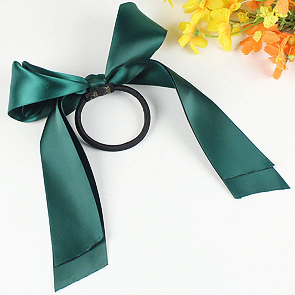 6 PCS Women's Satin Ribbon Bow Hair Ties - Soft Headbands, Ponytail Holders & Hair Accessories for Women & Girls - Perfect for Parties, Weddings & Everyday Styling