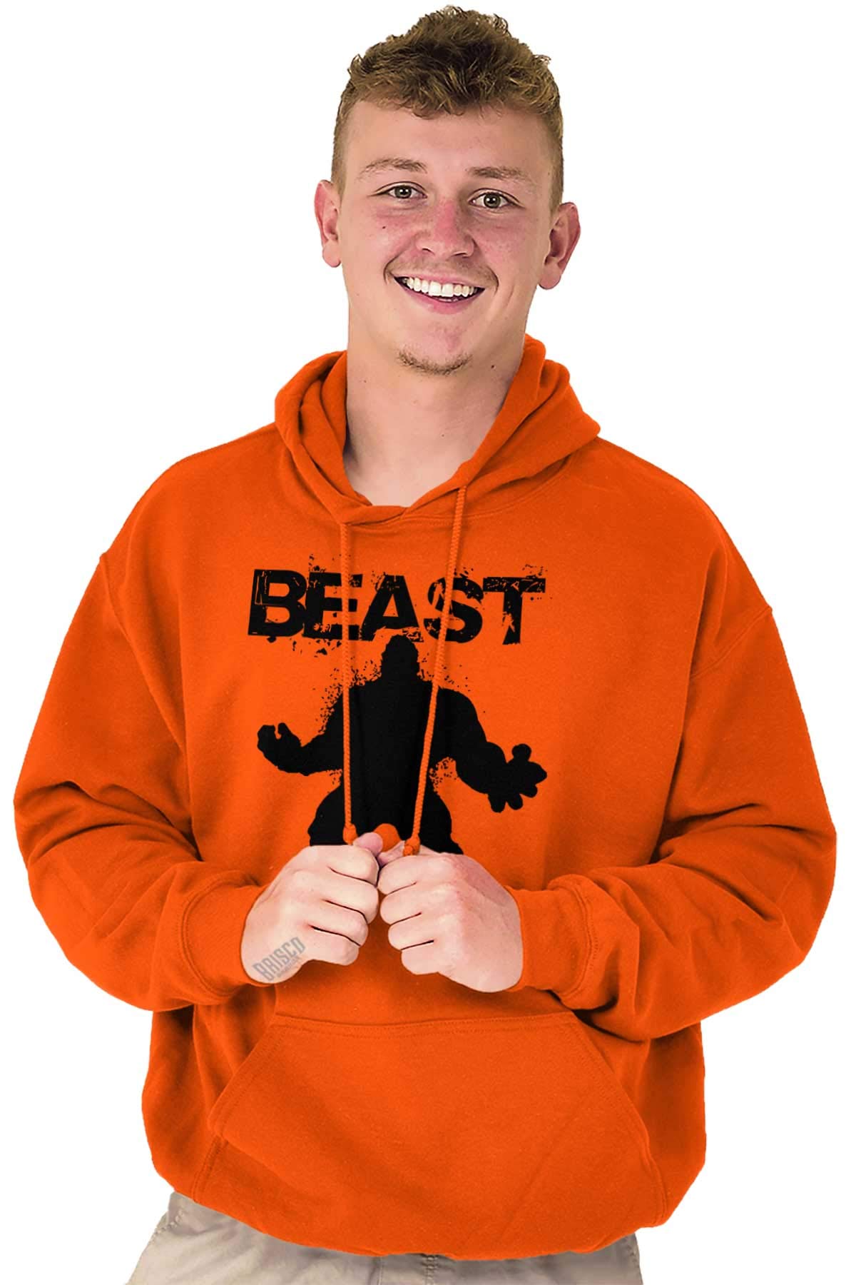 Brisco Brands Beast Gym Fitness Hoodie for Men - Heavyweight Hooded Sweatshirt for Workout & Training | Perfect for Gym, Weightlifting & Streetwear
