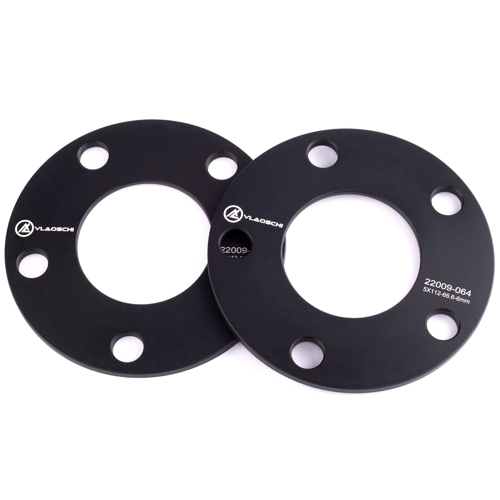 VLAOSCHI 5x100 Hubcentric Wheel Spacers 6mm (1/4 Inch) - Black, No Lip, 56.1mm Bore - Compatible with Subaru Impreza 1995-2022, Outback 2005-2014, BRZ 2013-2022, Forester 1998-2022 - 2 Pack - Perfect for Enhanced Stance & Performance Upgrades