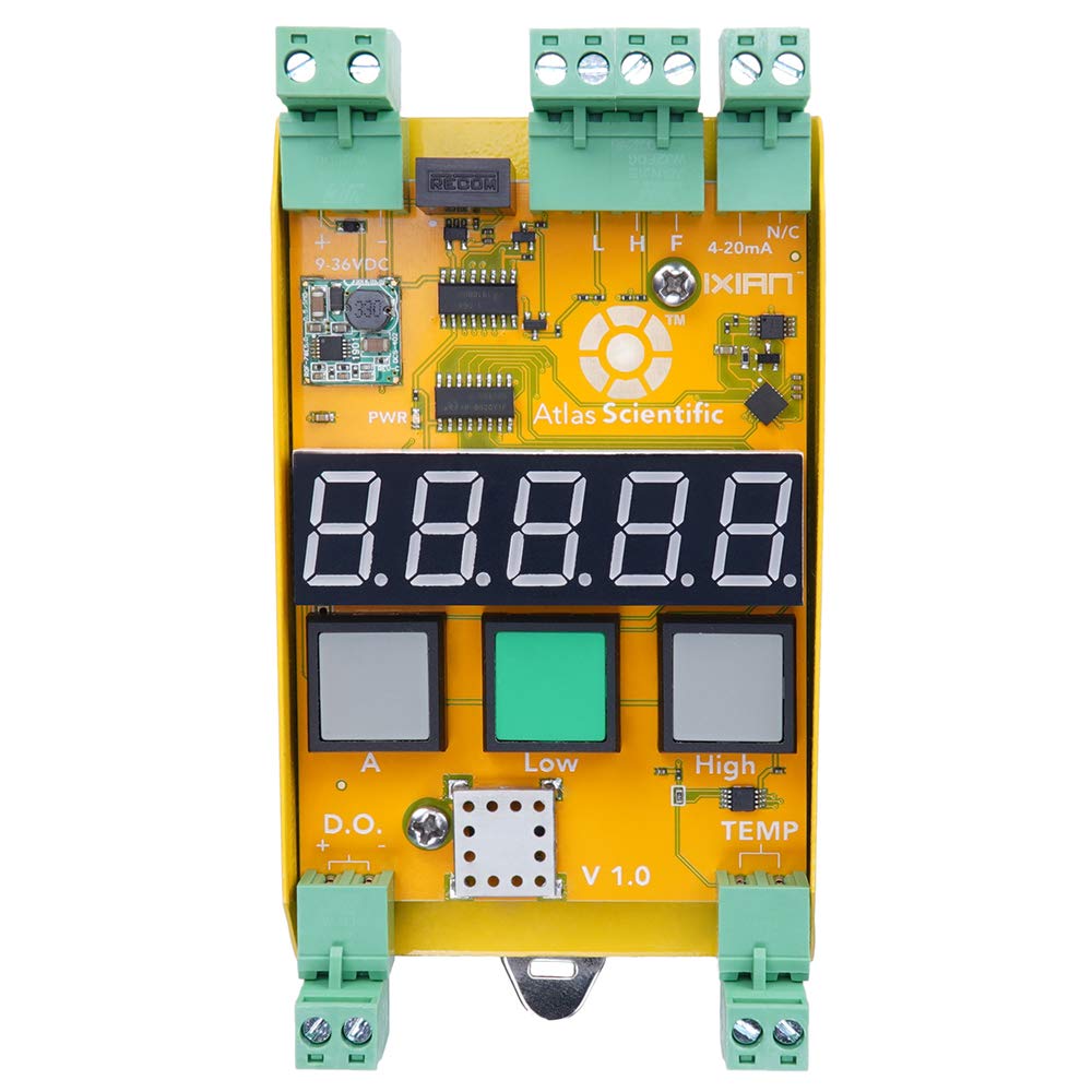 Atlas Scientific IXIAN™ Dissolved Oxygen Transmitter - High Precision Water Quality Monitoring for Aquariums, Ponds & Hydroponics | Ideal for Fish Tanks, Aquatic Research & Industrial Applications