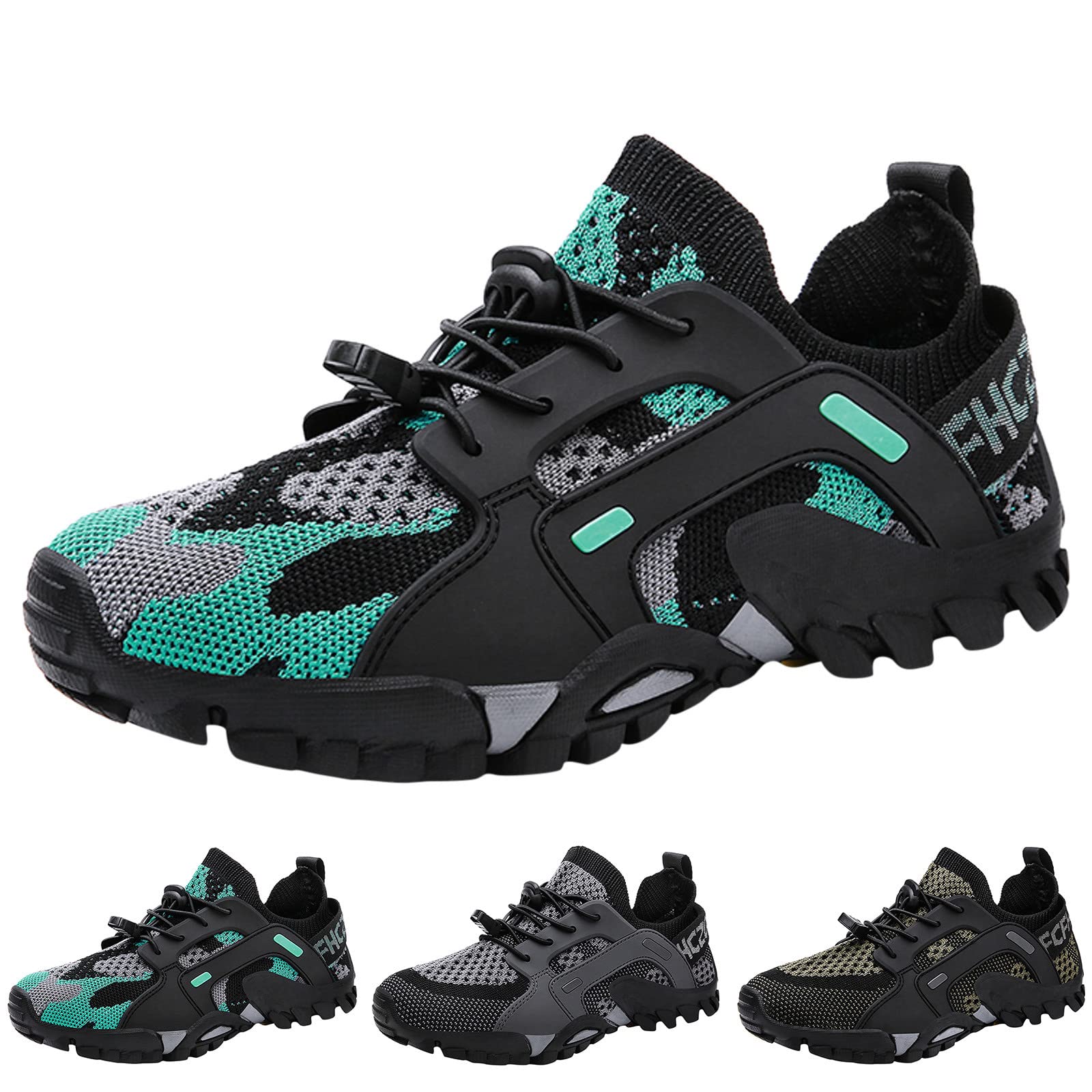 LCpddajlspig Men's Wide Hiking Boots - Lightweight Waterproof Trekking Shoes for Winter, Hunting & Motorcycle Riding | Non-Slip Safety Outdoor Footwear for Mountain Climbing & Camping Adventures