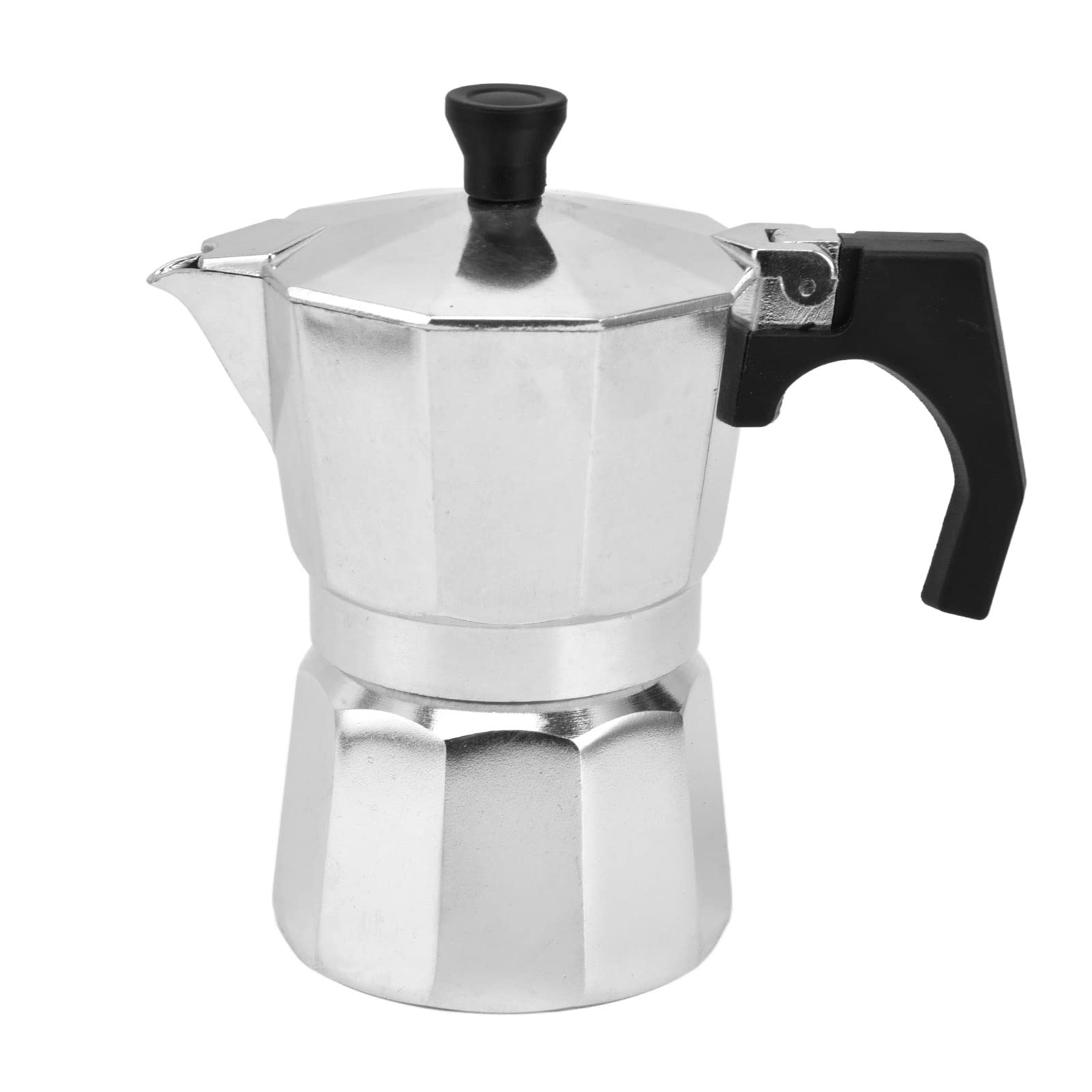 Omabeta Stovetop Espresso Maker - 150ml Aluminum Moka Pot for Strong Italian & Cuban Coffee | Octagonal Design for Perfect Brewing | Ideal for Home, Camping & Gifts