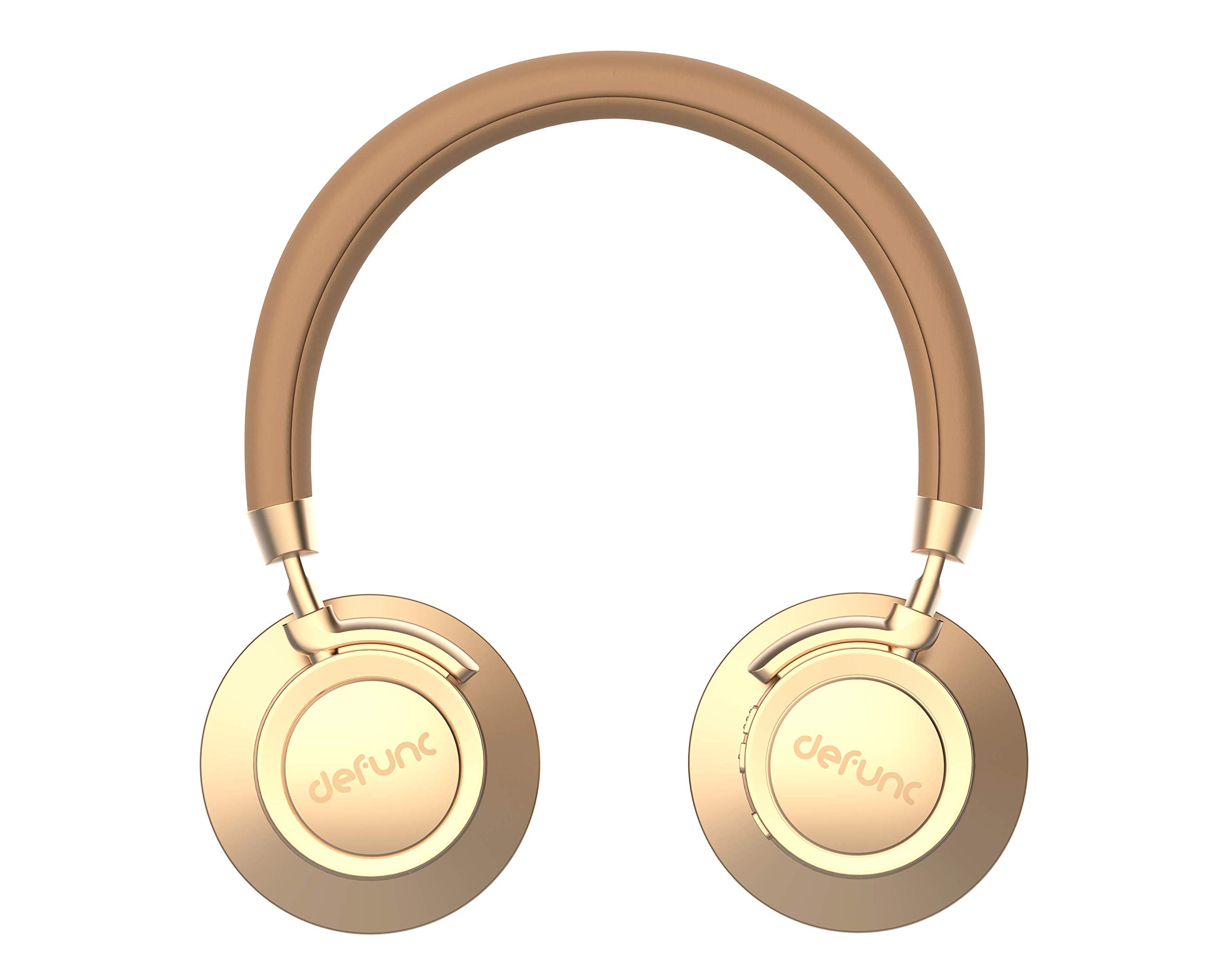 Defunc Plus Wireless Bluetooth Headphones - Gold | Noise Cancelling, 30H Playtime, HD Sound | Perfect for Gym, Travel & Work