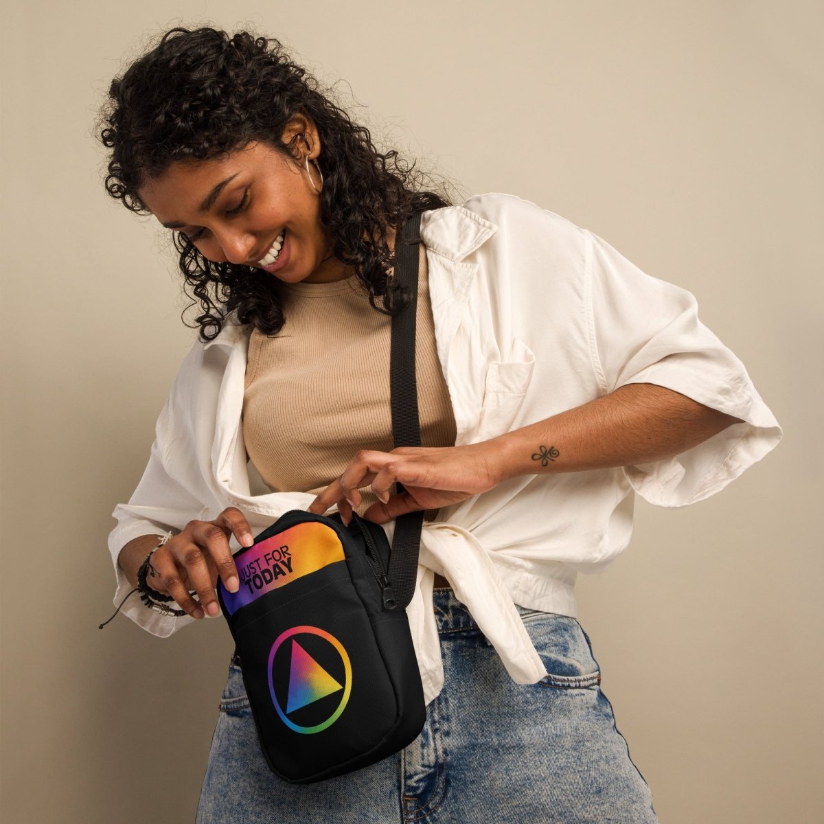 Rainbow Resilience Crossbody Utility Bag - Waterproof & Durable for Hiking, Travel & Everyday Use