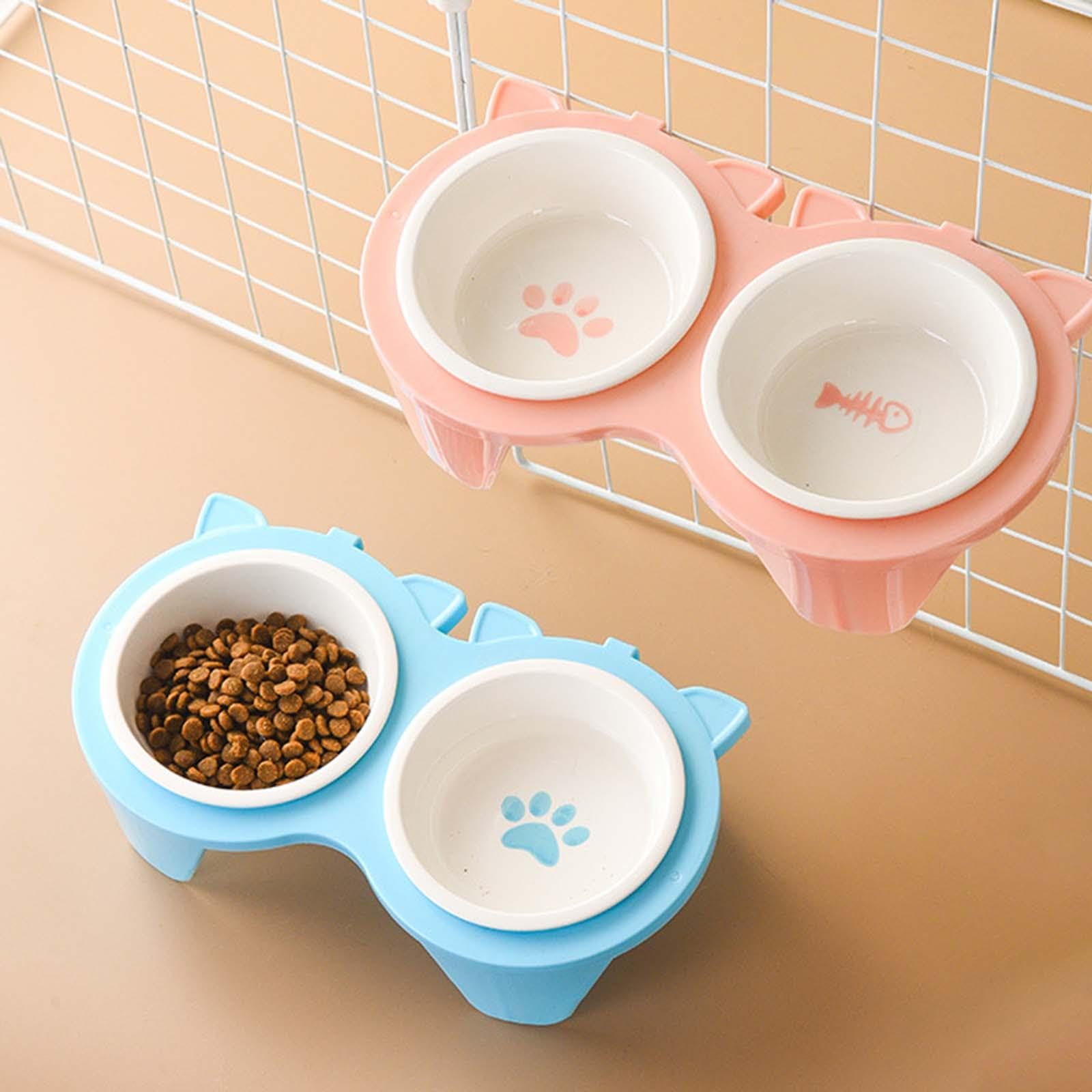 Enakshi Elevated Tilted Cat Food Bowls - Pink Pet Feeding Dishes for Indoor Cats | Ergonomic Raised Design for Better Digestion | Perfect for Kittens, Senior Cats & Pets with Neck Pain | Durable Food Container for Dry & Wet Food | Pet Supplies, Cat Bowls & Dog Dishes