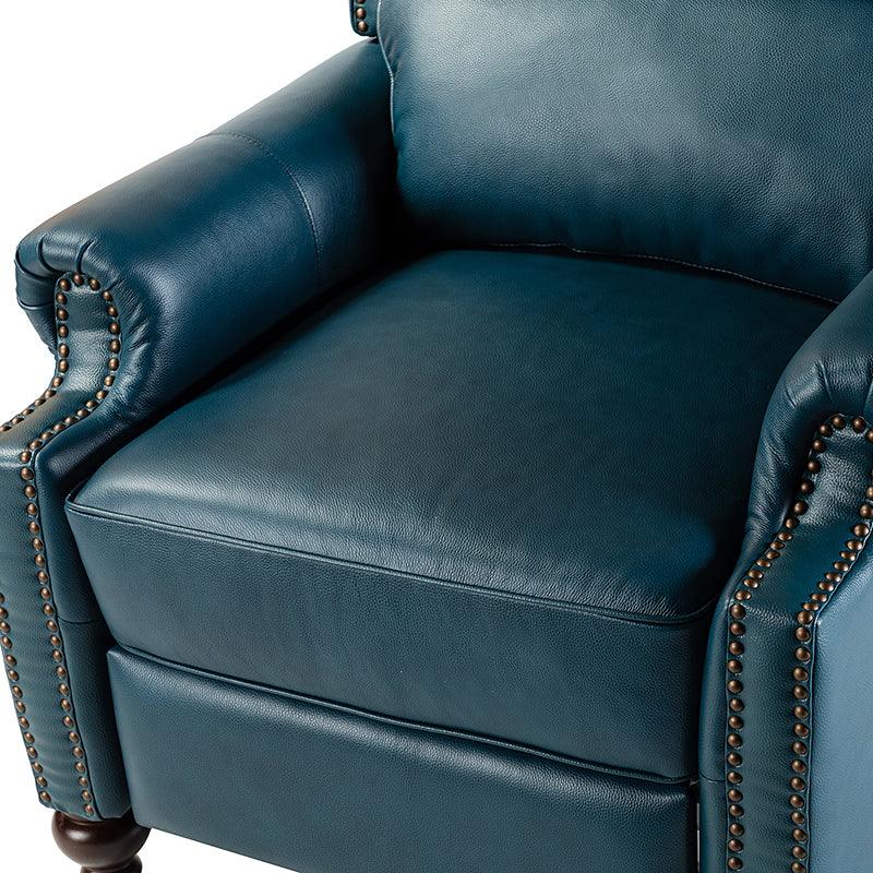 Mid Century Modern Genuine Leather Recliner Chair - Consuela Handcrafted Lounge Chair for Living Room, Office & Home Theater