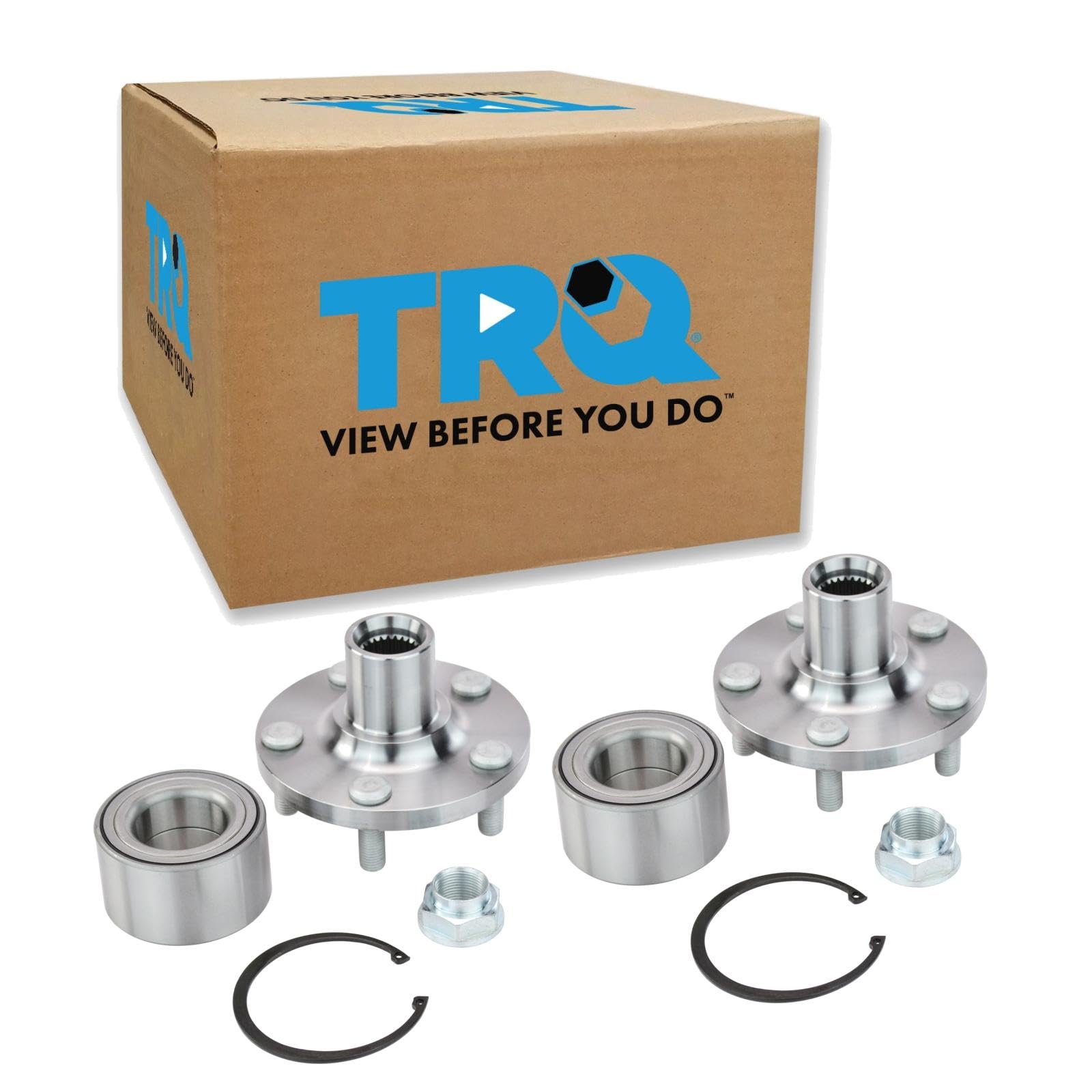 TRQ Front Wheel Bearing and Hub Assembly Pair - Compatible with Toyota Matrix, Celica, Corolla - Perfect for DIY Auto Repair & Smooth Ride Maintenance