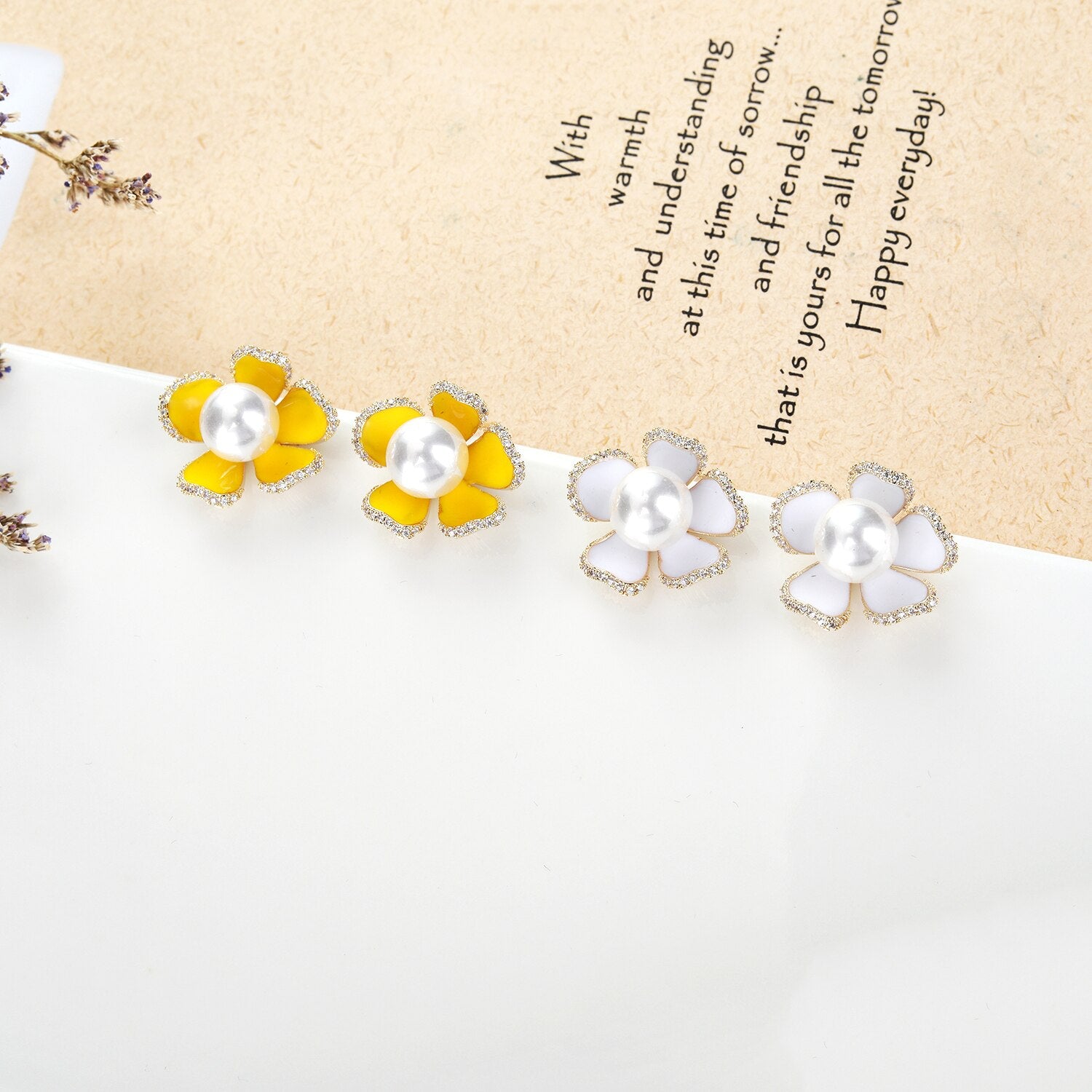 Cubic Zirconia CZ Flower Earrings for Wedding | Pearl Bridal Jewelry | Women's Birthday Party Gift | Elegant Dangle Earrings for Special Occasions