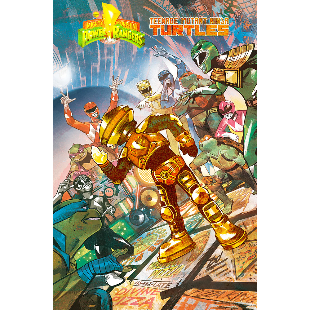 Mighty Morphin Power Rangers & Teenage Mutant Ninja Turtles II #1 Alpha 5 Exclusive Variant Comic Book - Collectible Crossover Series for Fans, Perfect for Display & Investment