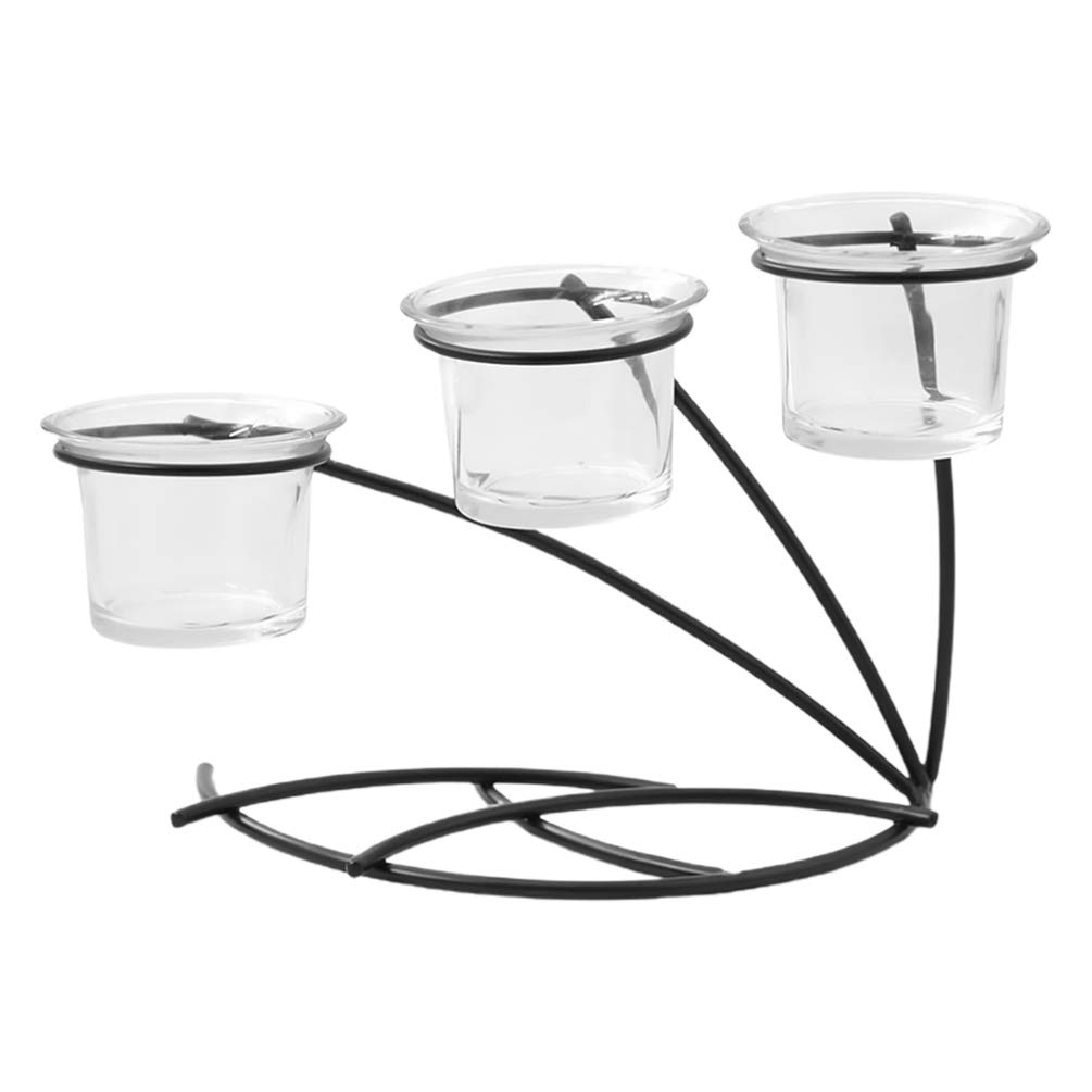 Elegant Hemoton Metal Candle Holder - Modern Tea Light & Pillar Candle Stand with Glass Fragrance Cup - Perfect for Spring Festival Decor, Home Decor, Wedding Centerpieces & Romantic Dinner Ambiance