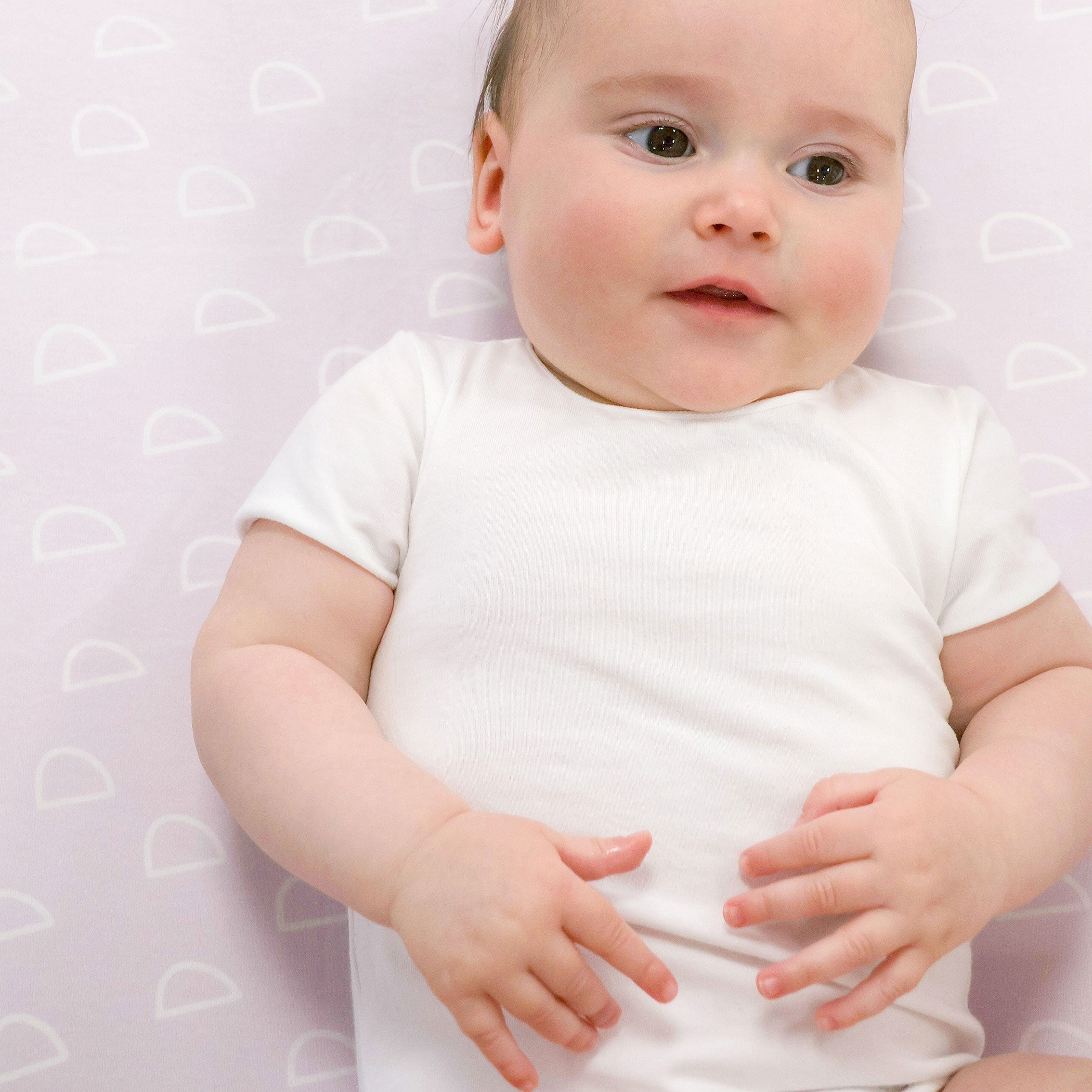 Nordic 2-Pack Jersey Cotton Fitted Sheets - Soft Peach & Lilac Colors - Perfect for Cribs, Toddler Beds & Daycare Centers