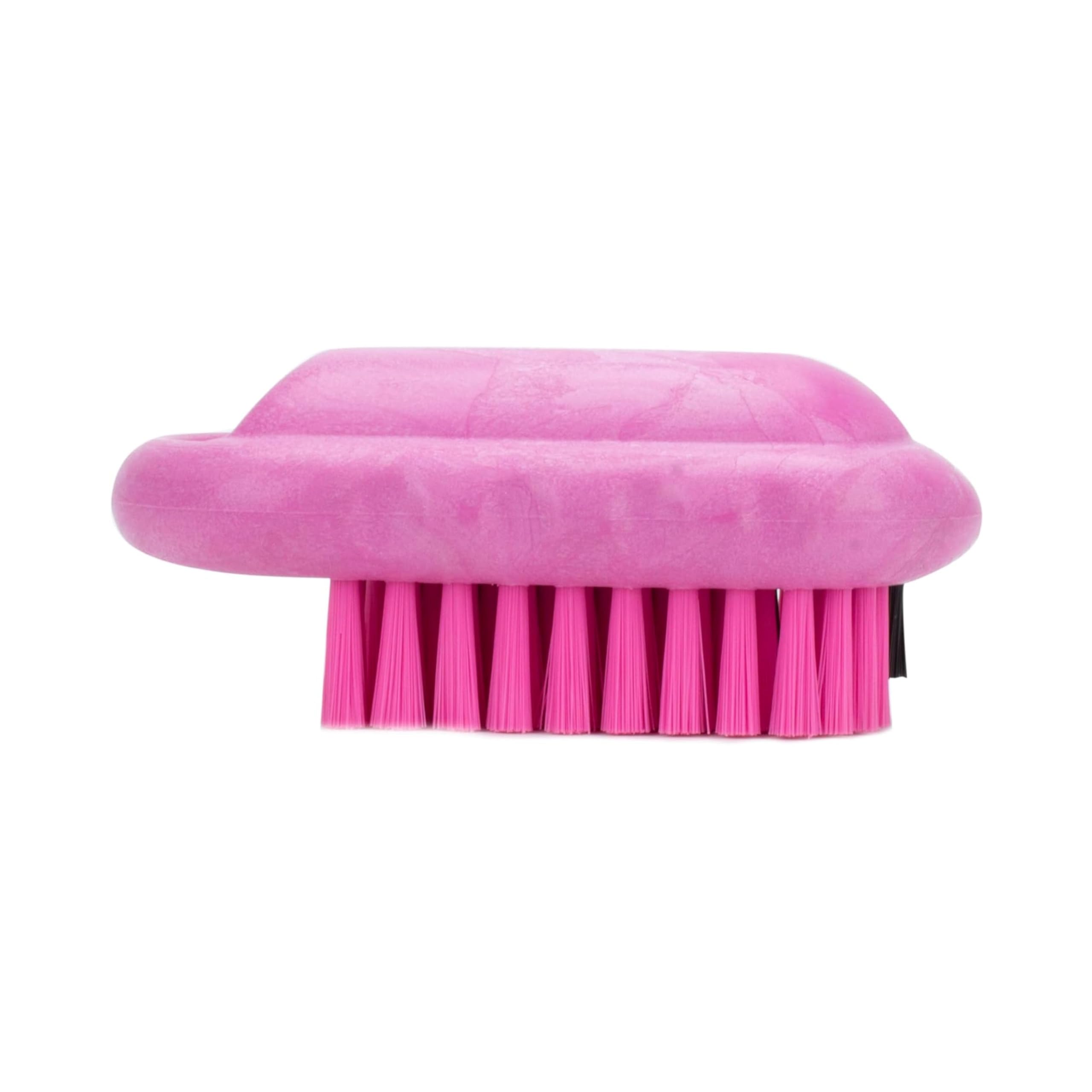 SPARTA Heavy-Duty Nail Scrub Brush with Stiff Bristles - 5 Inch Commercial-Grade Hand & Fingernail Cleaner for Gardeners, Mechanics, Chefs - Durable Plastic Pink Brush (12 Pack) - Perfect for Kitchen, Workshop, Salon & Industrial Cleaning