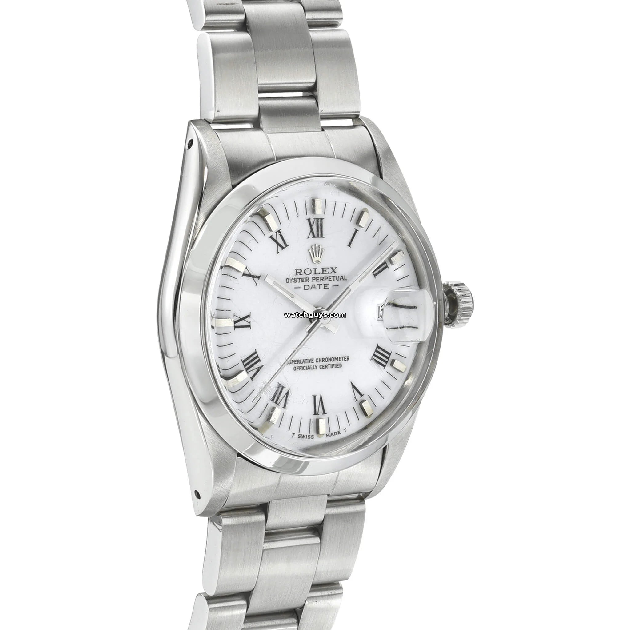 Rolex Datejust 15000 Stainless Steel Watch with White Dial & Roman Numerals - Perfect for Business, Formal Events & Luxury Gifting