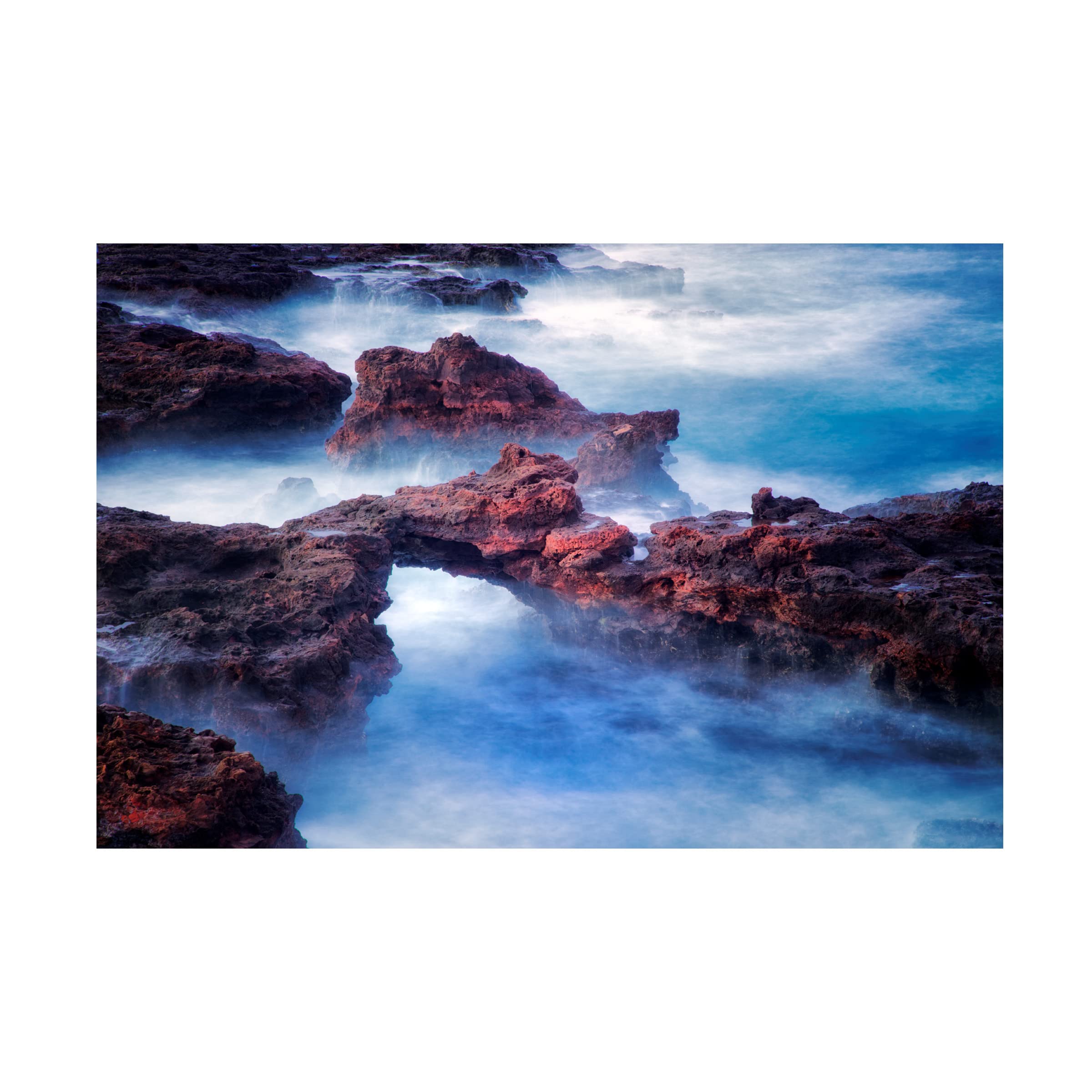 Dennis Frates 'Rocky Coastline 11' Canvas Wall Art Print - Stunning Ocean Landscape Painting for Living Room, Bedroom & Office Decor