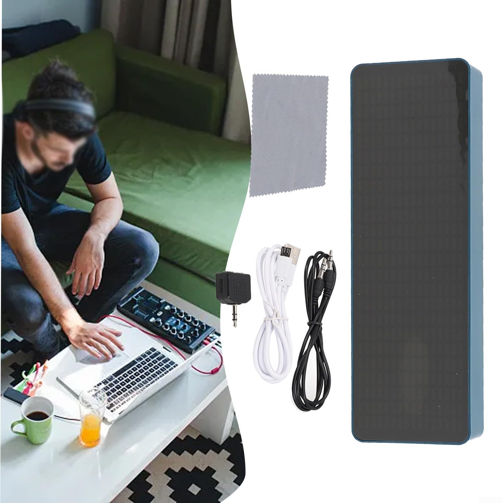 LED Music Spectrum Visualizer - USB Powered RGB Audio Level Display VU Meter for PC, DJ, Home Theater & Gaming Setup