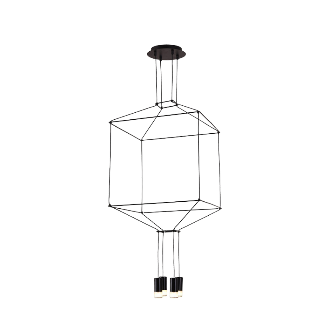 Wireflow LED Chandelier - Modern Crystal Ceiling Light Fixture for Dining Room & Living Room | Energy Efficient Dimmable Lighting for Home Decor & Interior Design