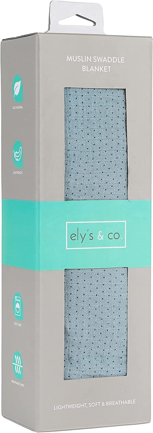 Ely's&Co. Soft Breathable Muslin Swaddle Blanket for Babies - Single Pack - Perfect for Swaddling, Nursing & Stroller Use