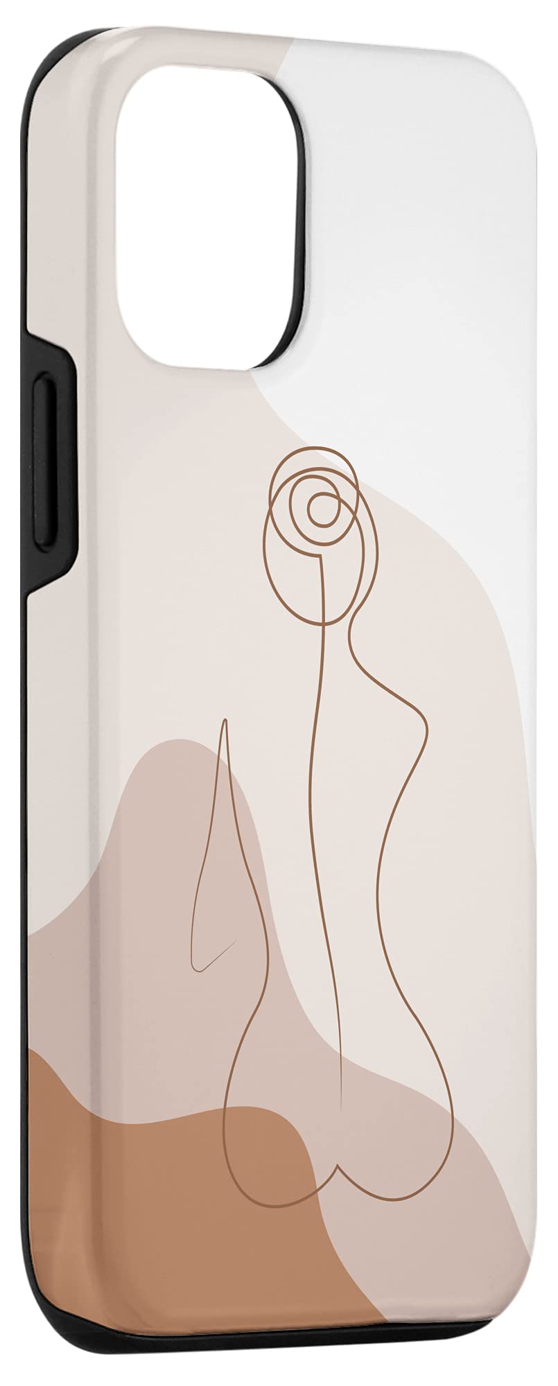 iPhone 12/12 Pro Case - Abstract Minimalist Face Line Art Design for Women - Slim Protective Phone Cover for Everyday Use, Work & Travel