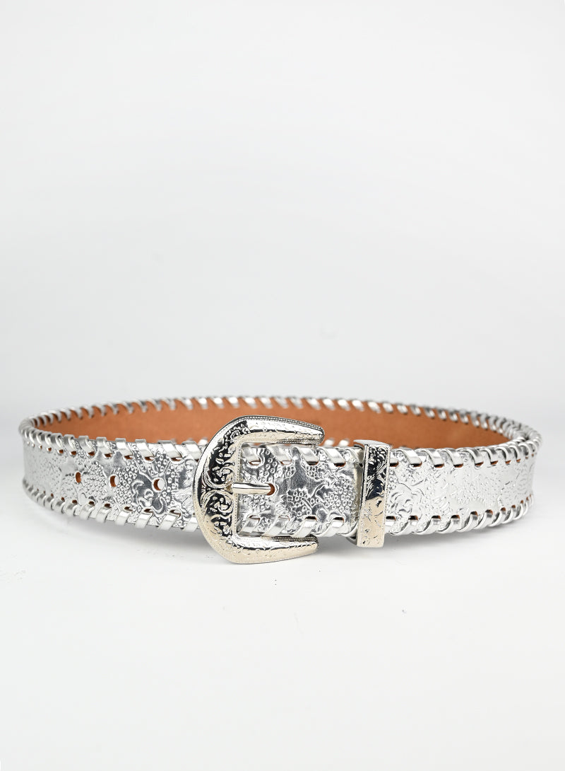 Maison Margiela Silver Leather Belt for Men - Stylish Designer Waistband for Casual & Formal Outfits | Perfect for Office, Parties & Everyday Wear