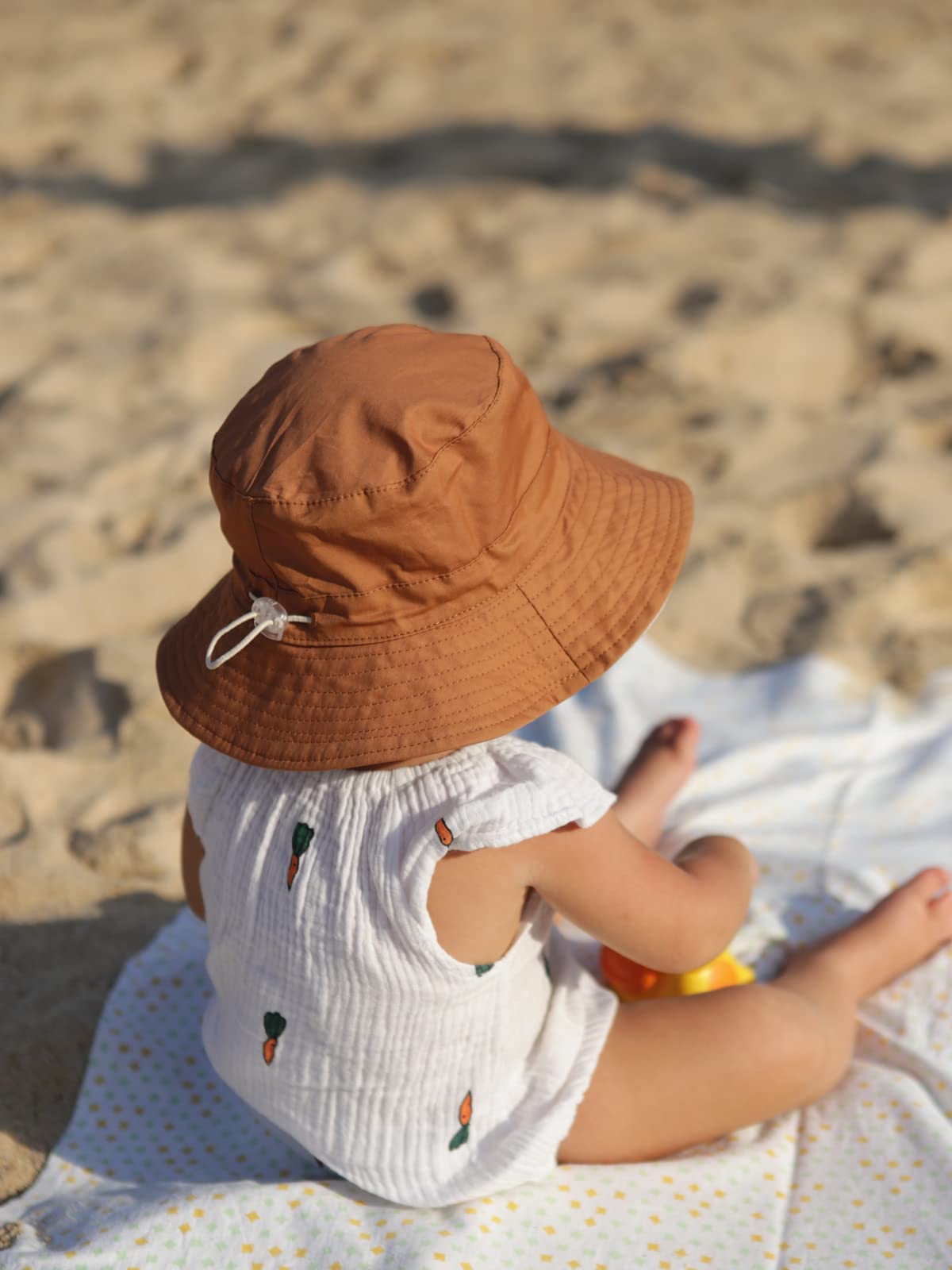 Baby Sun Hat for Boys & Girls - UPF 50+ UV Protection Summer Bucket Hat for Toddlers & Kids - Breathable Cotton Beach Hat for Outdoor, Park, and Beach Activities