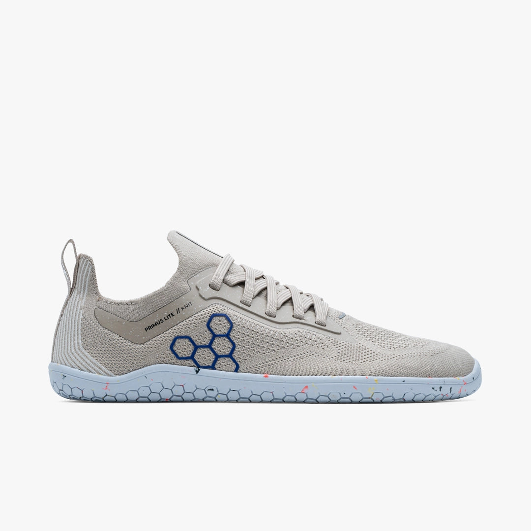 Vivobarefoot Women's Primus Lite Knit Barefoot Shoes - Feather Grey | Lightweight & Flexible for Running, Gym & Everyday Wear