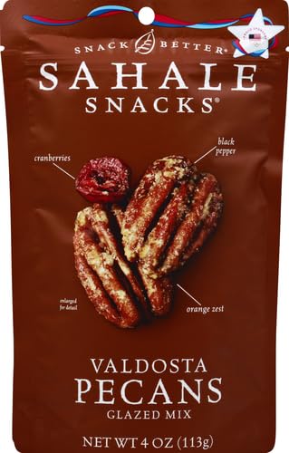 Sahale Snacks Valdosta Pecans - Gluten Free Roasted Pecans with Sea Salt, 4oz Bag | Healthy Snacks for Office, Travel & Hiking | Premium Nut Snack for Gifts & Parties