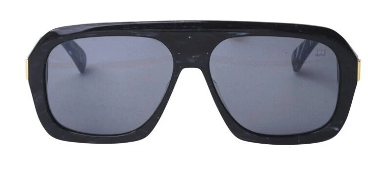 Dunhill DU0022S 003 Black & Silver Oversize Square Men's Sunglasses - Stylish UV Protection for Driving, Outdoor Activities & Fashion