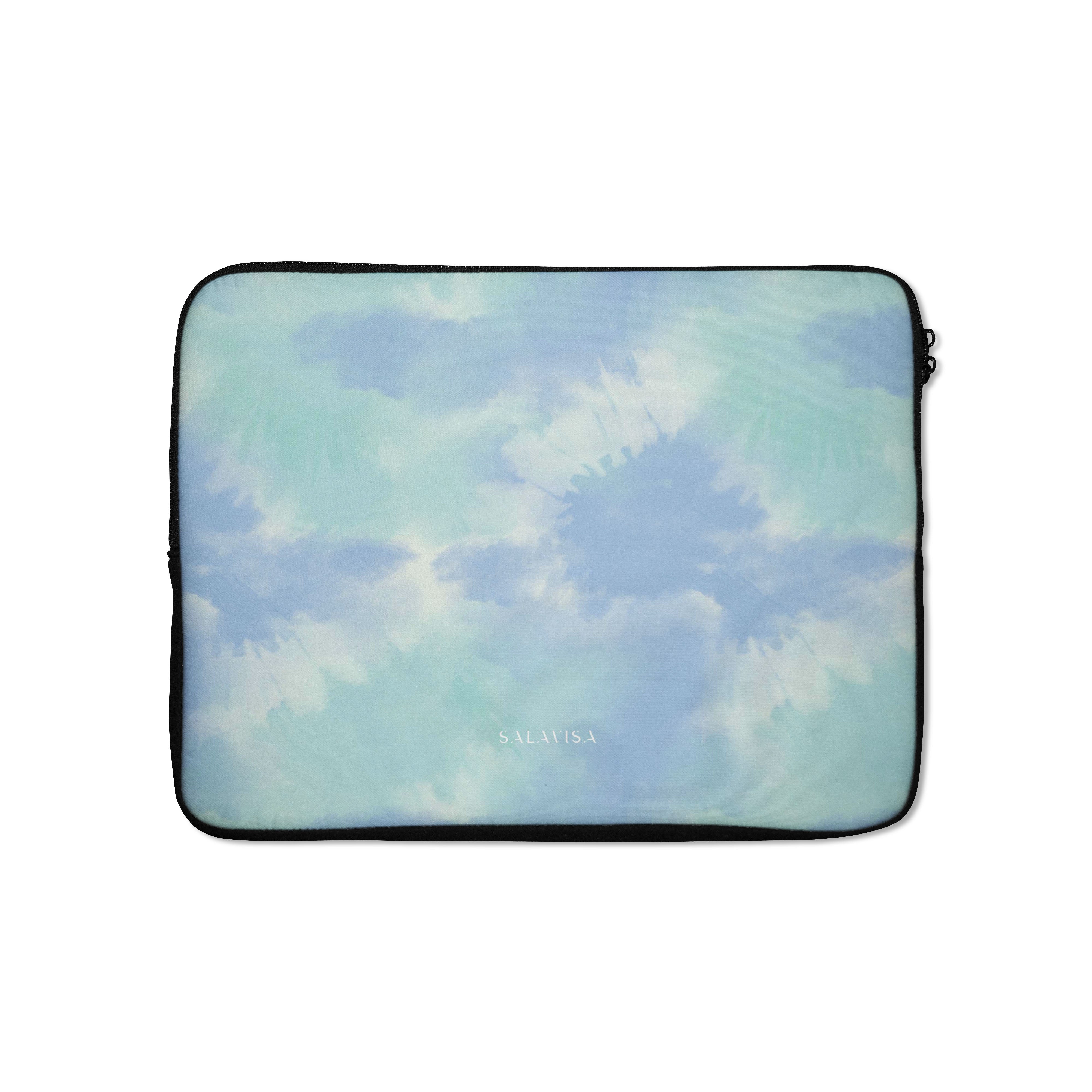 Ocean Green Tie Dye Laptop Sleeve 13-15 Inch - Waterproof Protective Case for MacBook & Notebook - Perfect for Travel, Work & School