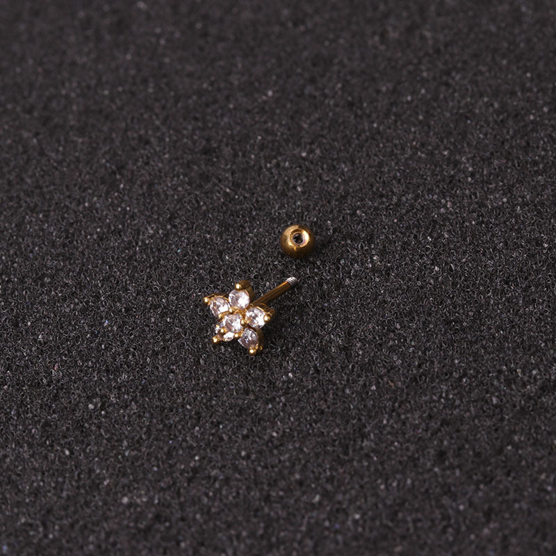 20G Cute Snow Heart Tiny Conch Earrings - Cartilage Piercing Jewelry for Women | Perfect for Everyday Wear, Parties & Gifts