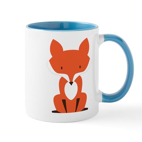 White/Blue Inside - Fox Mugs