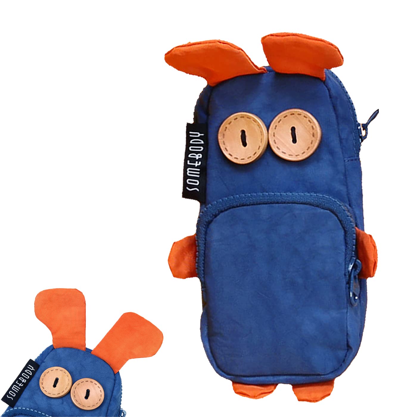 Cartoon Pencil Case & Pen Holder - School & Office Stationery Gift for Boys - Blue