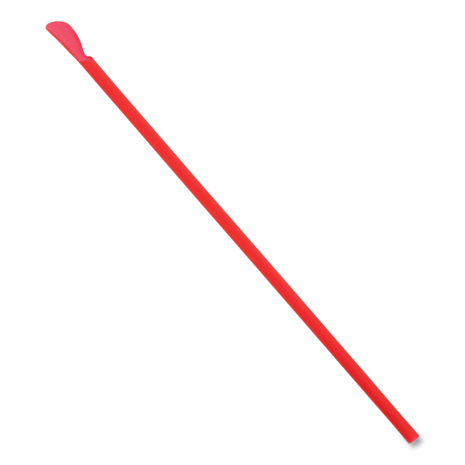 AmerCareRoyal® Jumbo Spoon Straws - 10.25 Inch Plastic Drinking Straws with Spoon End (Red, 300/Pack, 18 Packs/Carton) - Perfect for Smoothies, Milkshakes, Bubble Tea & Iced Coffee
