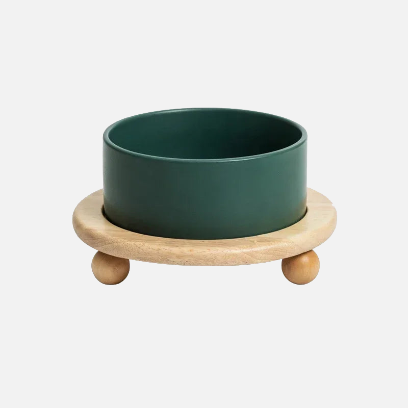 Premium Whisker Wood Pet Feeding Bowl for Cats & Dogs - Eco-Friendly, Non-Slip, Durable Raised Dog & Cat Food Dish - Perfect for Home, Travel, and Outdoor Use