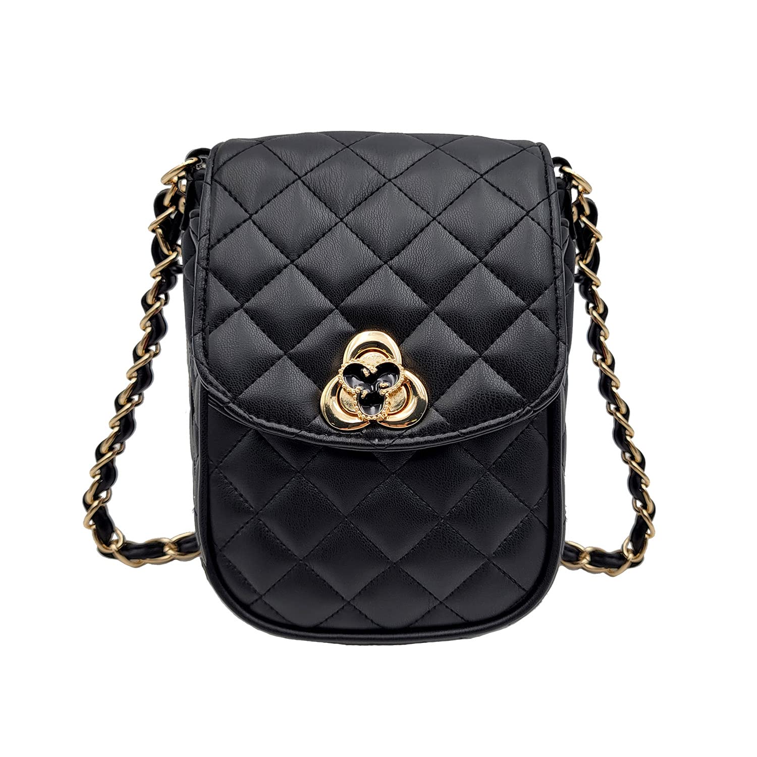 Vegan Leather Crossbody Bag for Women - Small Quilted Purse for Phone & Cards | Daily Use & Travel