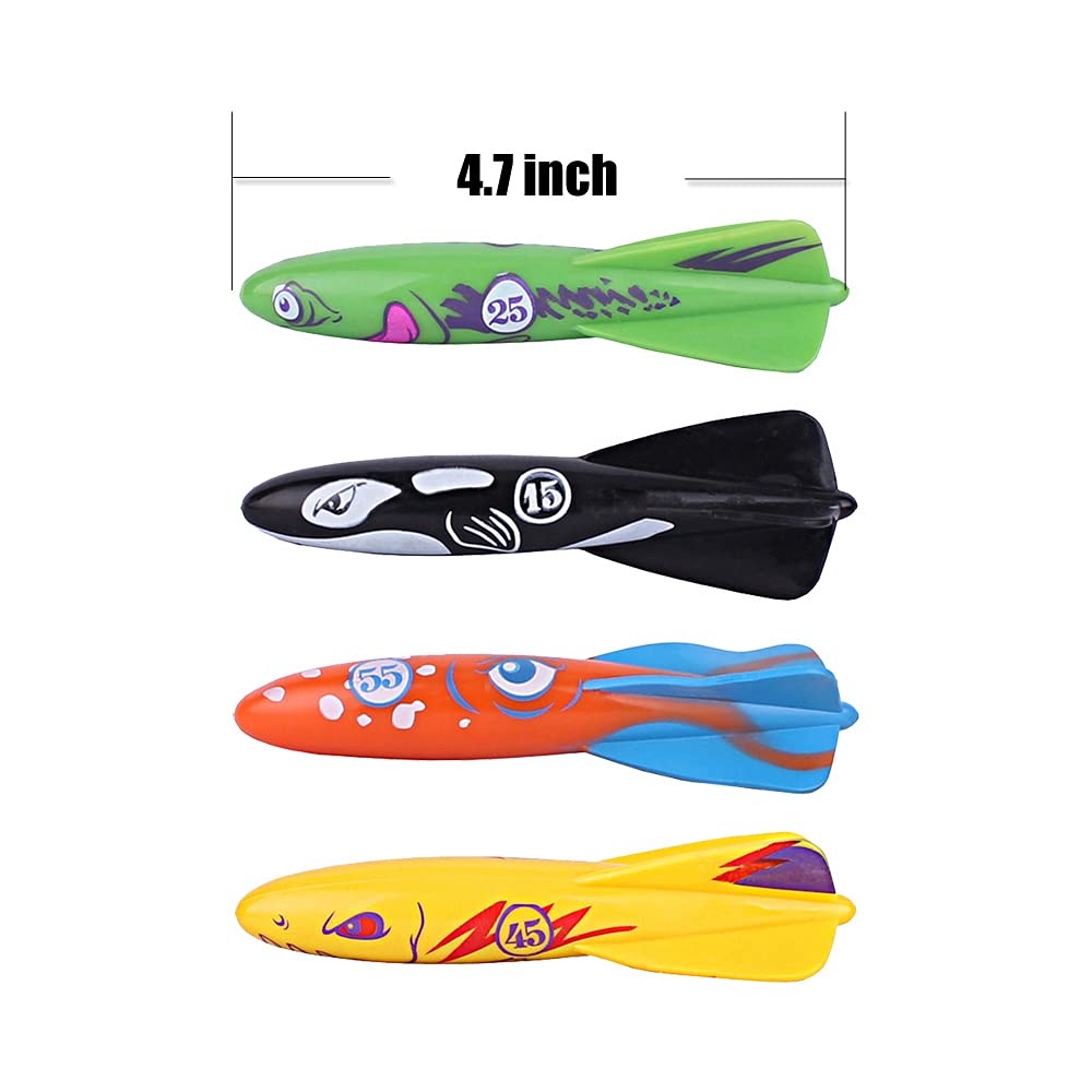 ZHFUYS Transparent Shark Pool Toy - Underwater Torpedo for Swimming & Diving Games - Perfect for Kids' Water Play, Pool Parties & Summer Fun