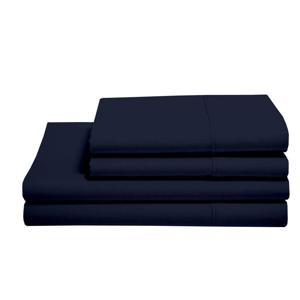 Premium Giza Cotton Queen Sheet Set - 4 Piece Luxury Bedding in Indigo - Soft & Breathable for Ultimate Comfort - Perfect for Master Bedrooms & Guest Rooms