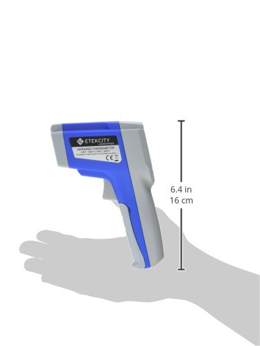 Etekcity Infrared Thermometer Gun -58°F to 1022°F (-50°C to 550°C) with Adjustable Emissivity, Non-Contact Digital Laser Temperature Gun for Cooking, HVAC, Automotive, Industrial Use - Perfect for Grilling, Meat, Refrigerator, Pool and Oven Temperature Monitoring (Blue)