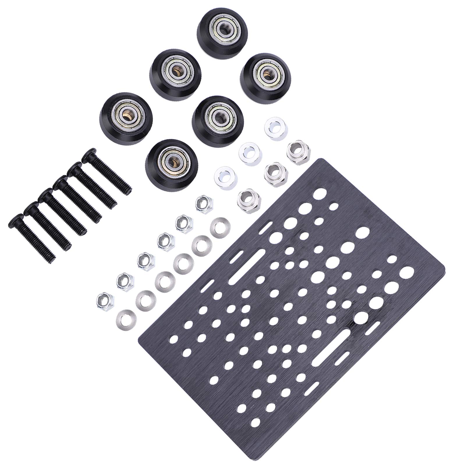 High-Quality 3D Printer Bearing Pulley - Black Stable Resistance Gantry Plate for Industrial DIY 3D Printer Building | Durable & Reliable for CNC Machines, 3D Printing Projects & Industrial Applications