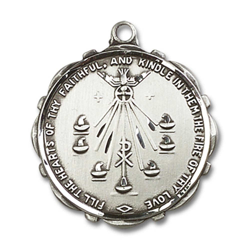Men's Sterling Silver SEVEN GIFTS Pendant with 24