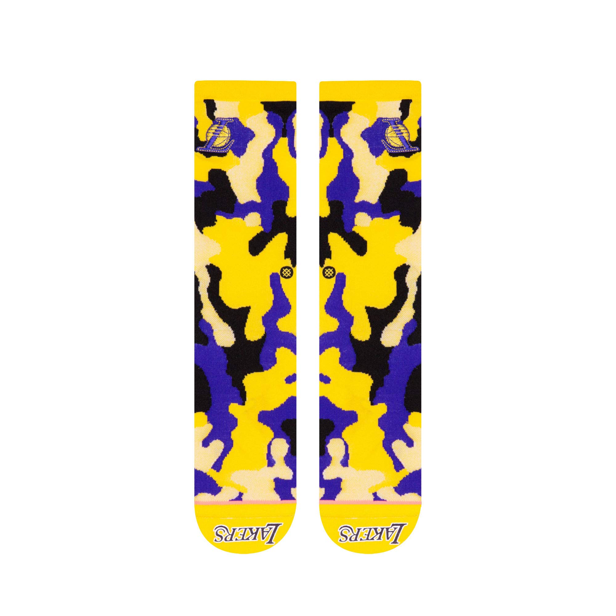 Stance Women's Lakers Crew Socks - Medium Size, Yellow - Perfect for Basketball Fans & Casual Wear