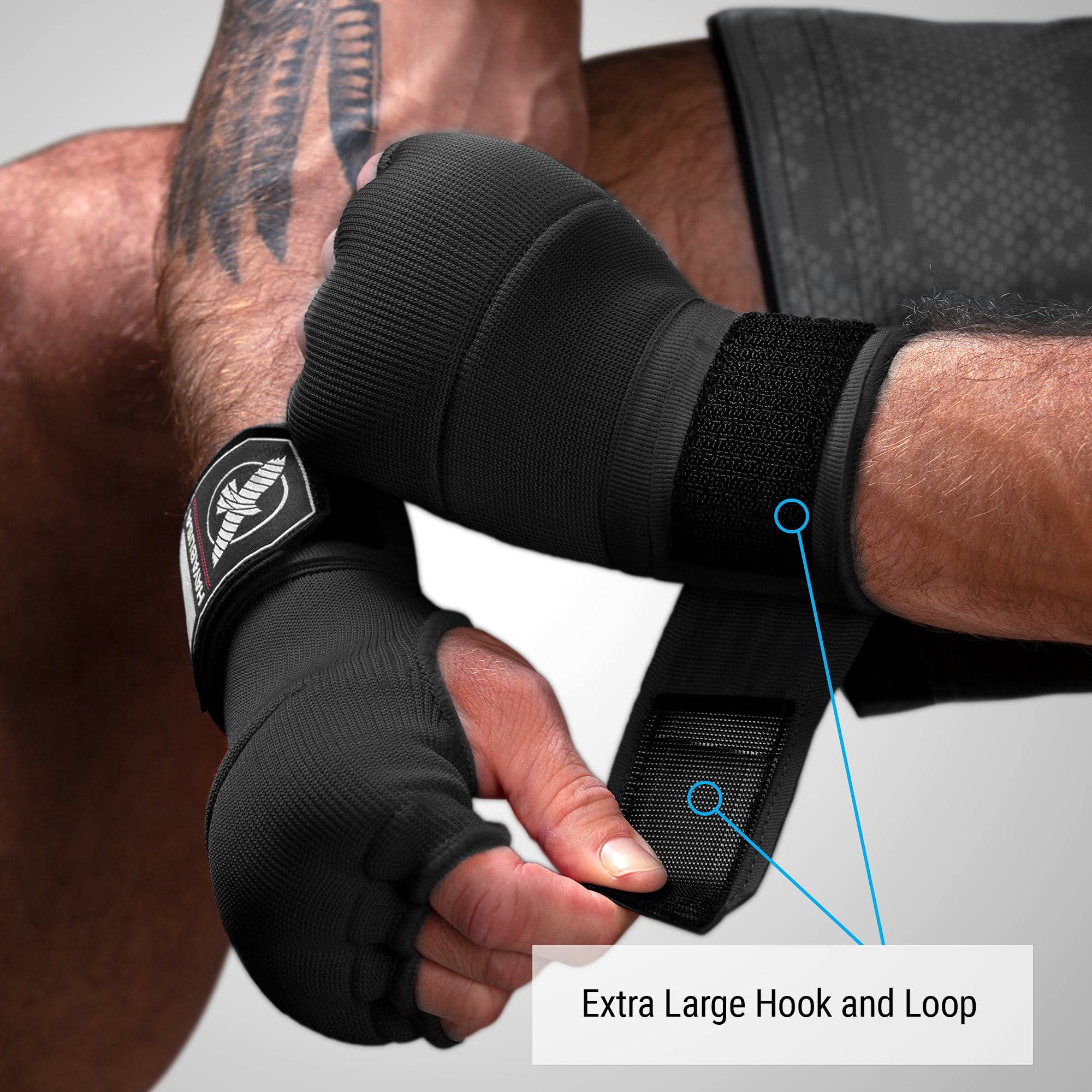 Hayabusa Quick Gel Boxing Hand Wraps - Breathable Training Gloves for MMA, Muay Thai & Kickboxing - Perfect for Sparring, Bag Work & Fitness Training