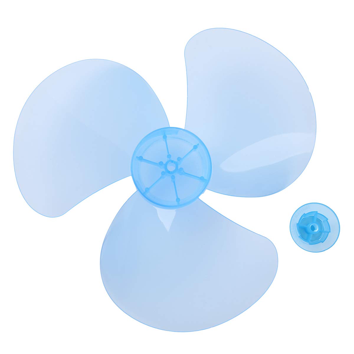 12 Inch Plastic Fan Blade Replacement with Nut Cover - Sky Blue 3 Leaves for Standing & Table Fans | Household Cooling Accessories | Perfect for Bedroom, Office & Outdoor Use