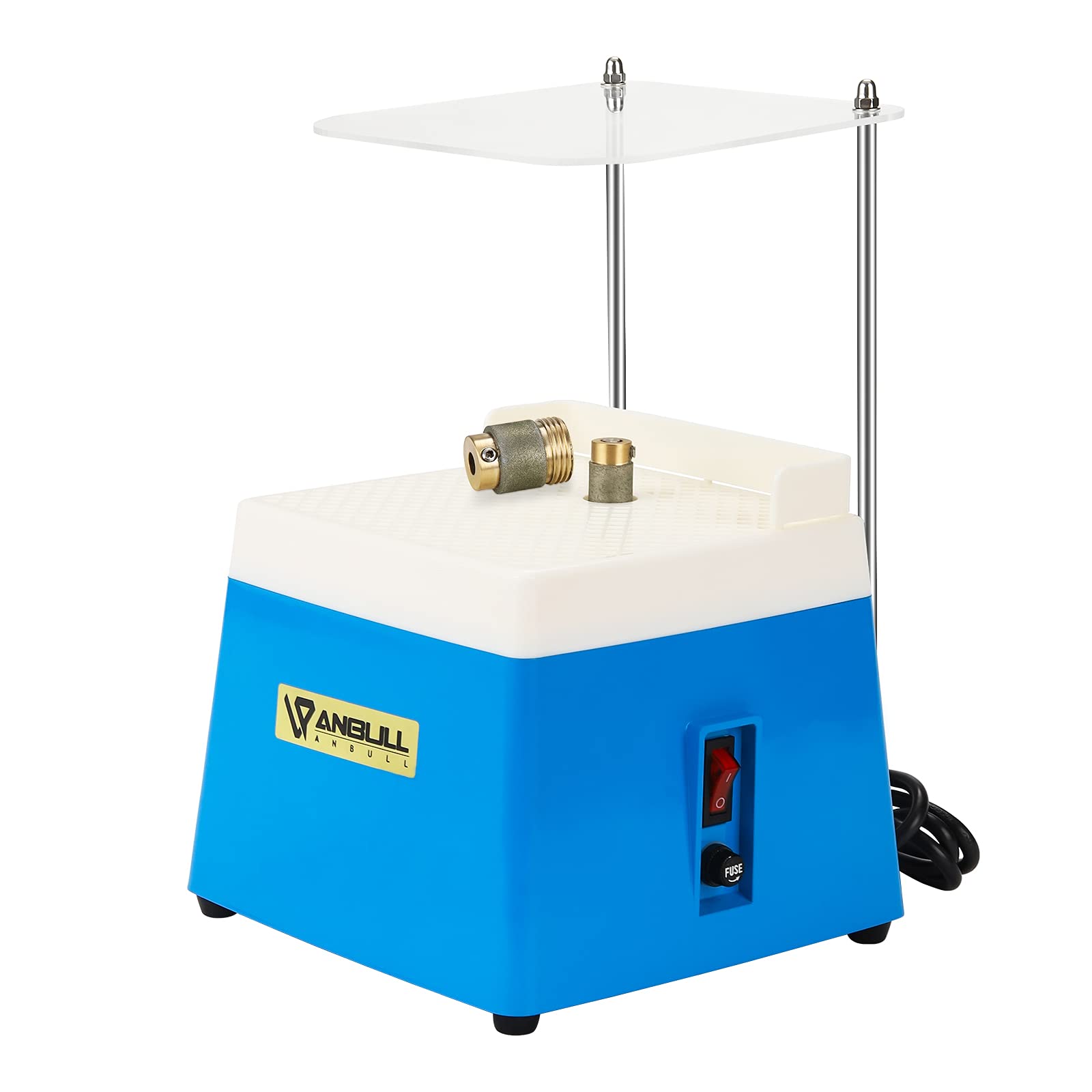 ANBULL Mini Portable Stained Glass Grinder Machine - 65W 110V Art Grinding Tool with 5/8
