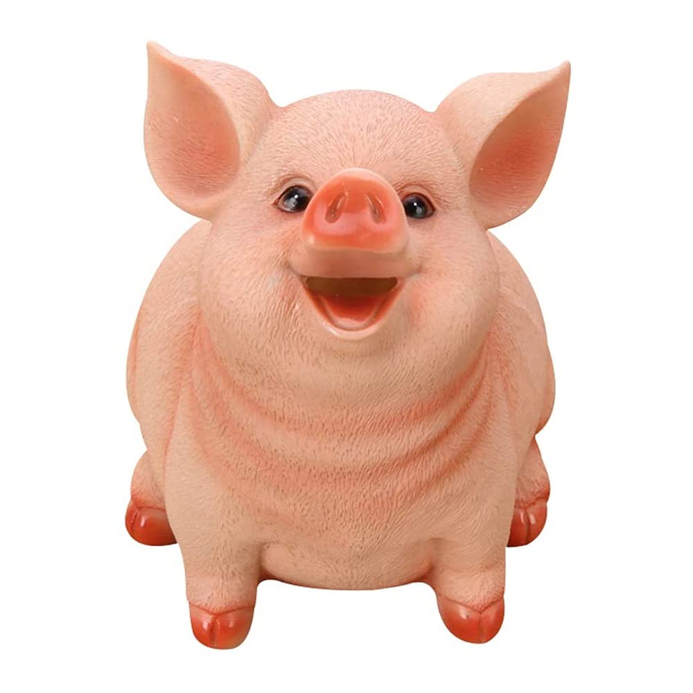 Adorable Shatterproof Large Resin Piggy Bank for Kids - Cute Pig Coin Money Bank, Perfect Birthday Gift for Boys & Girls (14x11x12 inches) - Ideal for Saving Coins, Teaching Financial Literacy, and Home Decor
